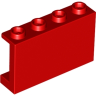 Lego panel, zeď 1x4x2, červená (6049737)